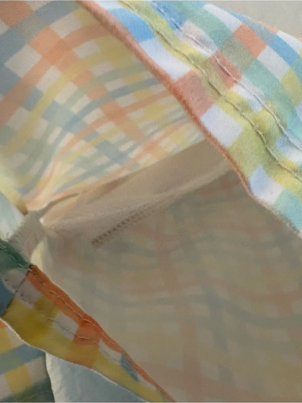 Ruggedbutts summertime gingham pastel swim trunks size 4t
